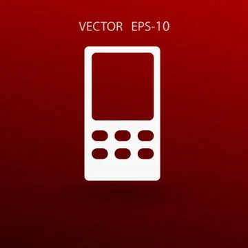 Flat  icon of cellphone. vector illustration Stock Illustration