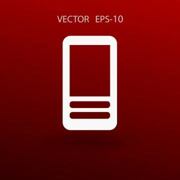 Flat  icon of cellphone. vector illustration Stock Illustration