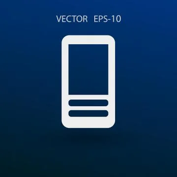 Flat  icon of cellphone. vector illustration Stock Illustration