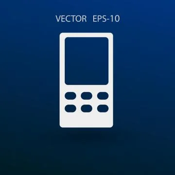 Flat  icon of cellphone. vector illustration Stock Illustration