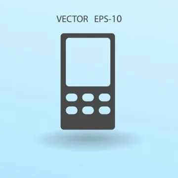 Flat  icon of cellphone. vector illustration Stock Illustration