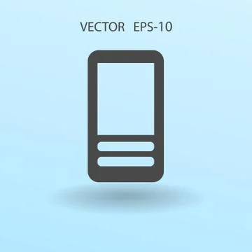Flat  icon of cellphone. vector illustration Stock Illustration