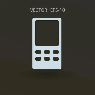 Flat  icon of cellphone. vector illustration Stock Illustration