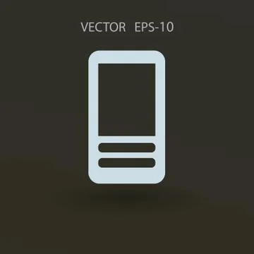 Flat  icon of cellphone. vector illustration Stock Illustration