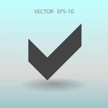 Flat icon of check box. vector illustration Stock Illustration