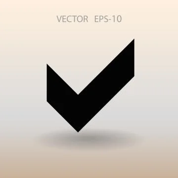 Flat icon of check box. vector illustration Stock Illustration