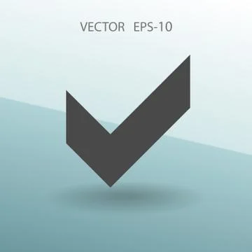 Flat icon of check box. vector illustration Illustrazione stock