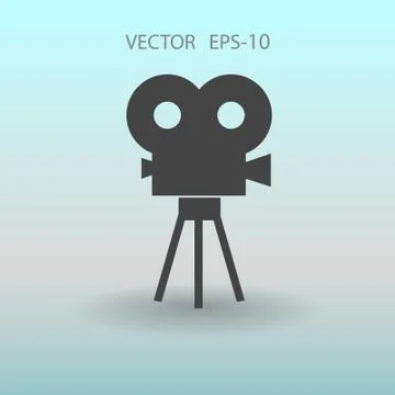 Flat icon of cinema. vector illustration Stock Illustration