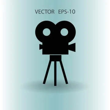 Flat icon of cinema. vector illustration Stock Illustration
