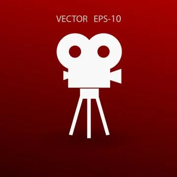 Flat icon of cinema. vector illustration Stock Illustration