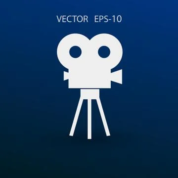 Flat icon of cinema. vector illustration Stock Illustration