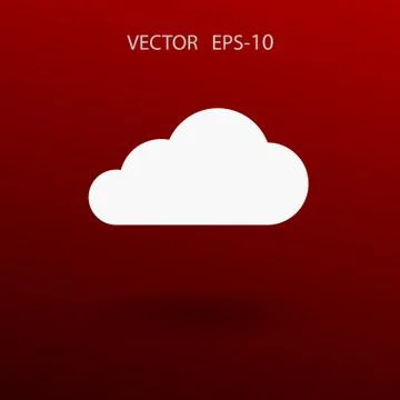 Flat  icon of cloud. vector illustration Stock Illustration