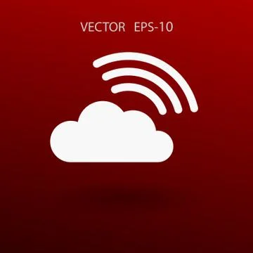 Flat icon of cloud. vector illustration Stock Illustration