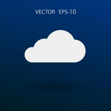 Flat  icon of cloud. vector illustration Stock Illustration