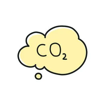 Flat icon co2 for web design. Vector flat design. Carbon dioxide emissions Stock Illustration