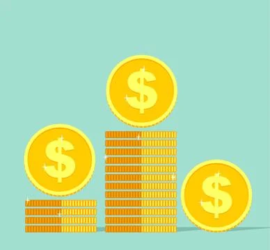 Flat icon coin Stock Illustration