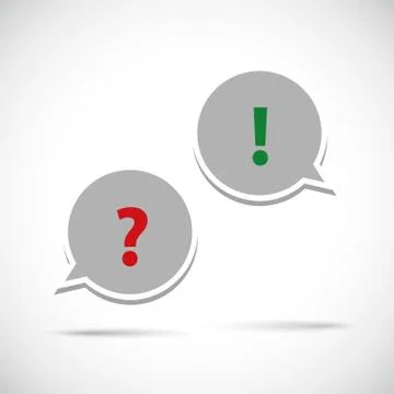 Flat icon of a communication question and answer faq Illustrazione stock