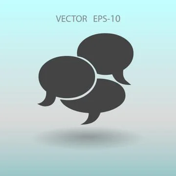 Flat  icon of a communication. vector illustration Stock Illustration