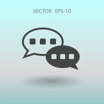 Flat  icon of a communication. vector illustration Stock Illustration