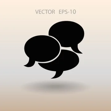 Flat  icon of a communication. vector illustration Stock Illustration