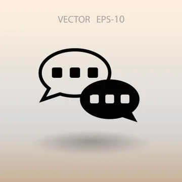 Flat  icon of a communication. vector illustration Stock Illustration