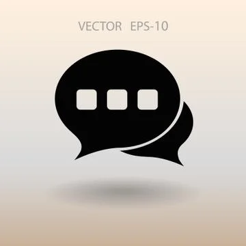 Flat  icon of a communication. vector illustration Stock Illustration