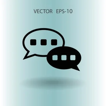 Flat  icon of a communication. vector illustration Illustrazione stock