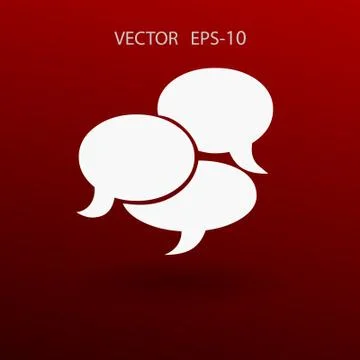 Flat  icon of a communication. vector illustration Stock Illustration