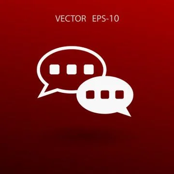 Flat  icon of a communication. vector illustration Stock Illustration