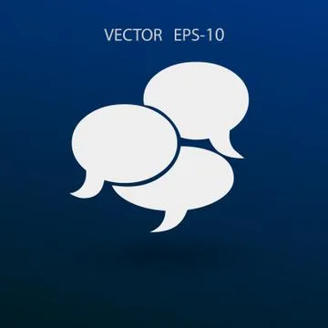 Flat  icon of a communication. vector illustration Stock Illustration