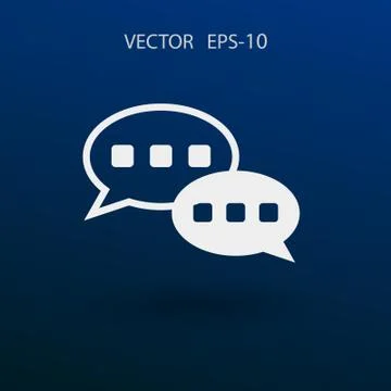 Flat  icon of a communication. vector illustration Stock Illustration