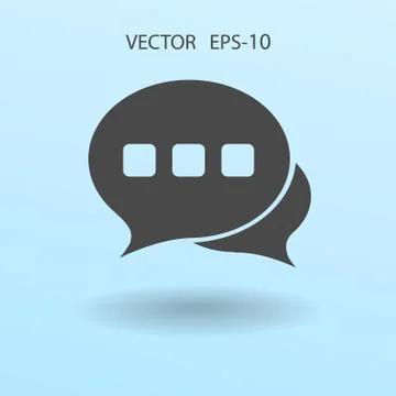 Flat  icon of a communication. vector illustration Stock Illustration