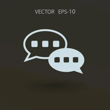 Flat  icon of a communication. vector illustration Stock Illustration