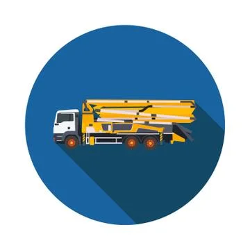 Flat icon concrete pump Stock Illustration