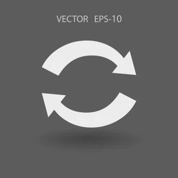 Flat icon of cyclic. vector illustration Stock Illustration