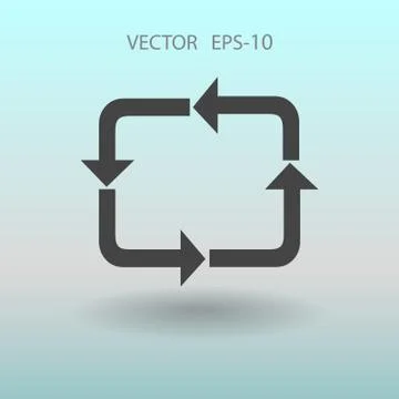 Flat icon of cyclic. vector illustration Stock Illustration