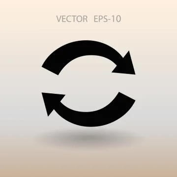 Flat icon of cyclic. vector illustration Stock Illustration