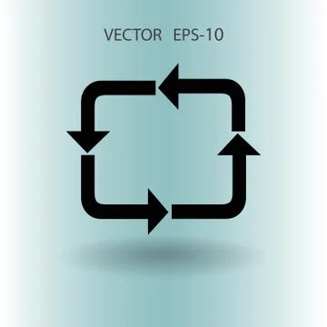 Flat icon of cyclic. vector illustration Stock Illustration