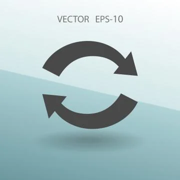 Flat icon of cyclic. vector illustration Stock Illustration