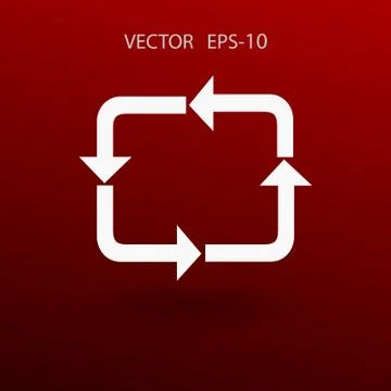 Flat icon of cyclic. vector illustration Stock Illustration