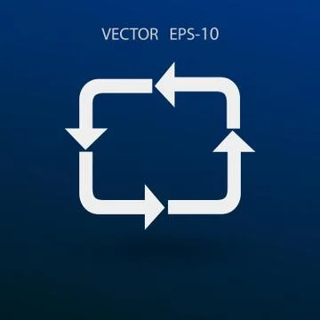 Flat icon of cyclic. vector illustration Stock Illustration