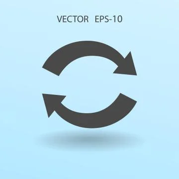 Flat icon of cyclic. vector illustration Stock Illustration