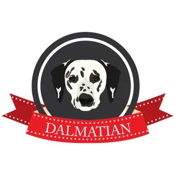 Flat icon Dalmatian Stock Illustration