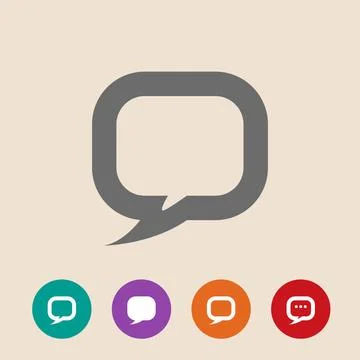 Flat icon of dialog Flat icon of dialog. Speech bubble Copyright: xZoonar.... Foto stock