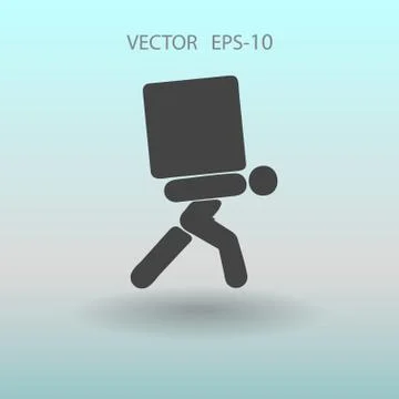 Flat icon of dilivery. vector illustration Stock Illustration