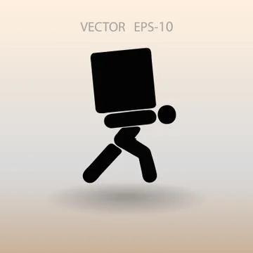 Flat icon of dilivery. vector illustration Stock Illustration