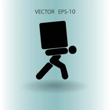 Flat icon of dilivery. vector illustration Stock Illustration