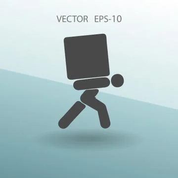 Flat icon of dilivery. vector illustration Stock Illustration