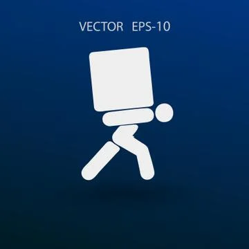 Flat icon of dilivery. vector illustration Stock Illustration