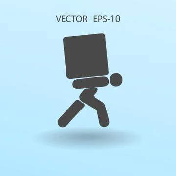Flat icon of dilivery. vector illustration Stock Illustration